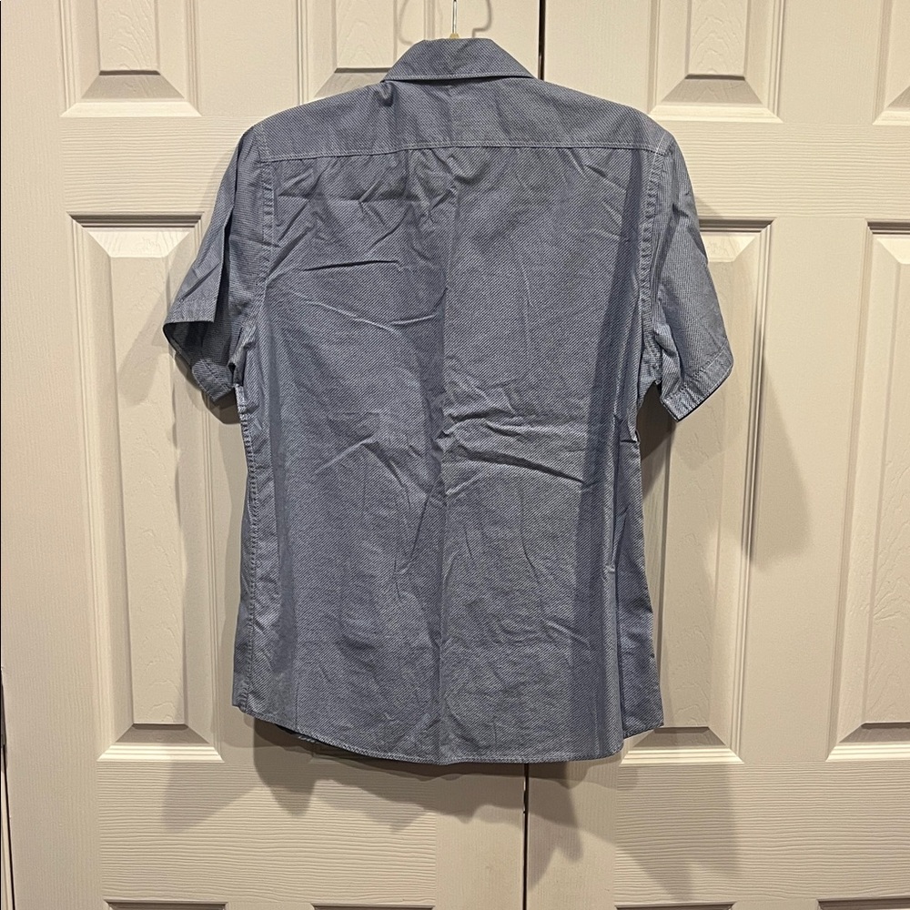 Express Men's Casual Blue Button Down Shirt - Picture 8 of 10